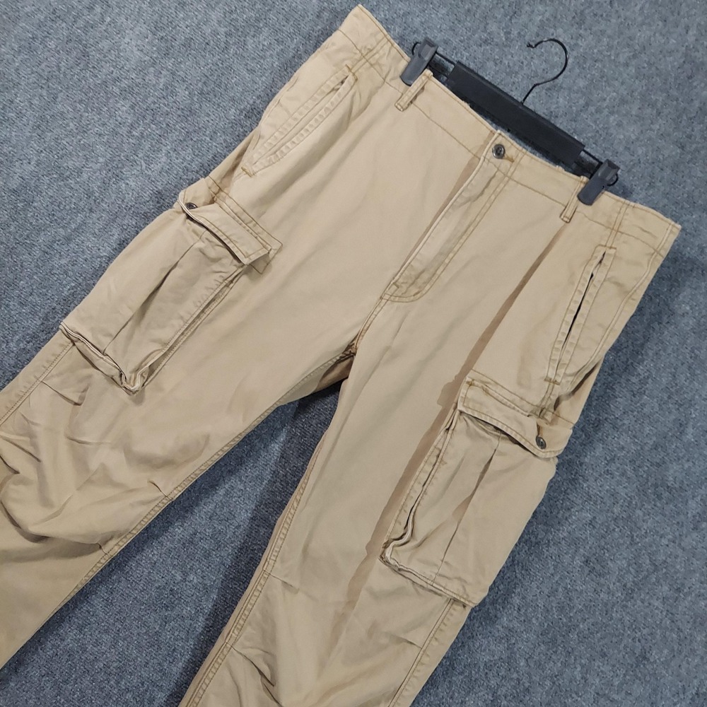 Levis Cargo‎ Pants Mens 36x32 Khaki Tan Twill Utility Multi Pocket